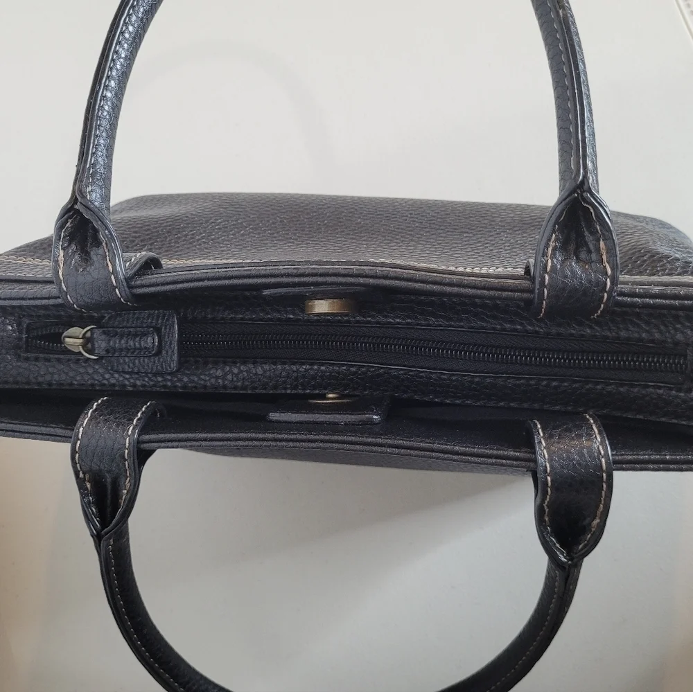 Liz Claiborne Vintage Y2K Faux Leather Mini Satchel Handbag